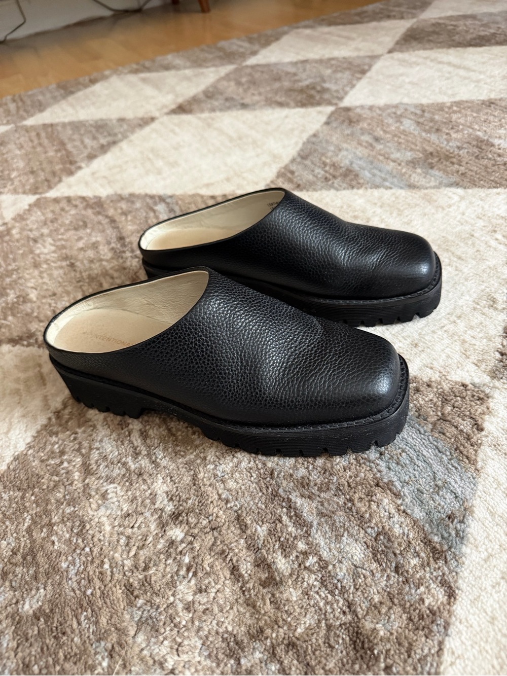 Intentionally Blank Leather Mules
